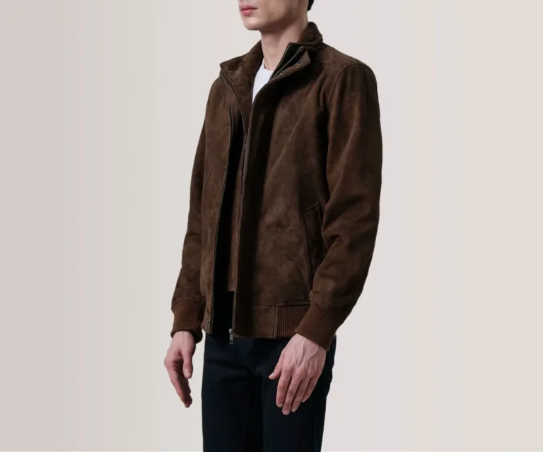 Lester Brown Suede Bomber Jacket — view 2