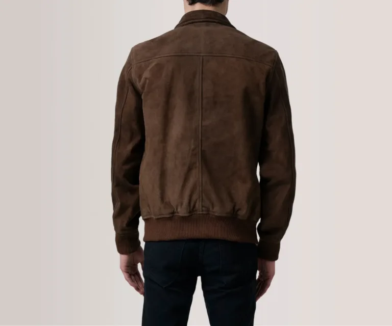 Lester Brown Suede Bomber Jacket — view 4