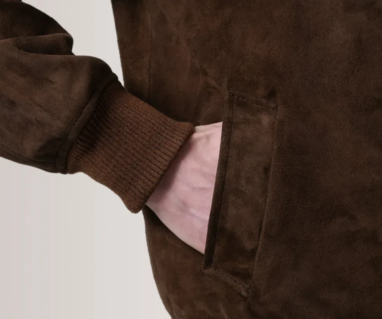 Lester Brown Suede Bomber Jacket — view 5
