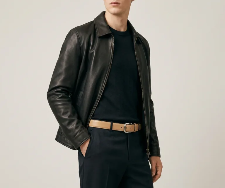Marcelino Leather Reversible Dress Belt 3/4 Profile 1080x900