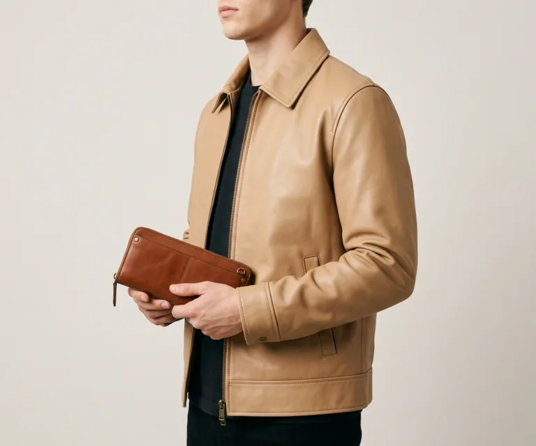 Cameron Brown Leather Long Wallet 3/4 Profile 1080x900