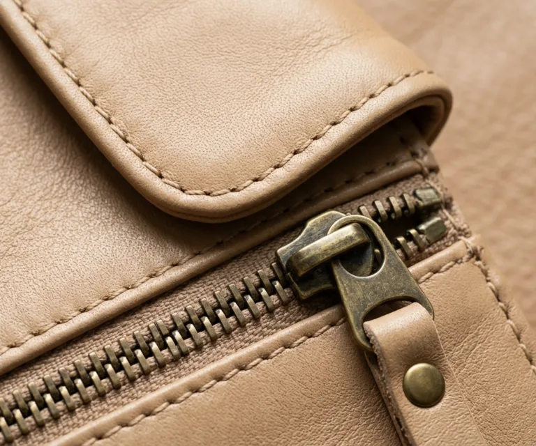 The Captain Black Leather Briefcase Macro Hardware Detail 1080x900