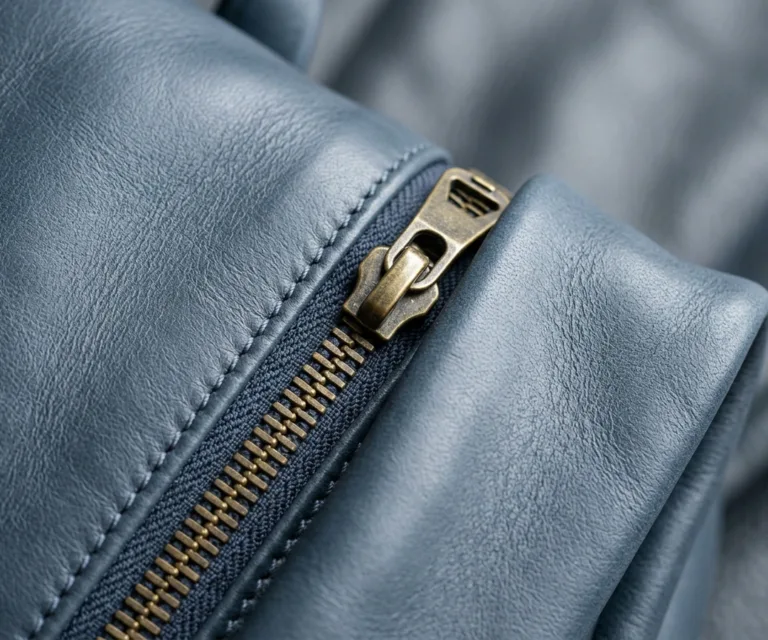 The Philos Midnight Blue Leather Backpack Macro Hardware Detail 1080x900