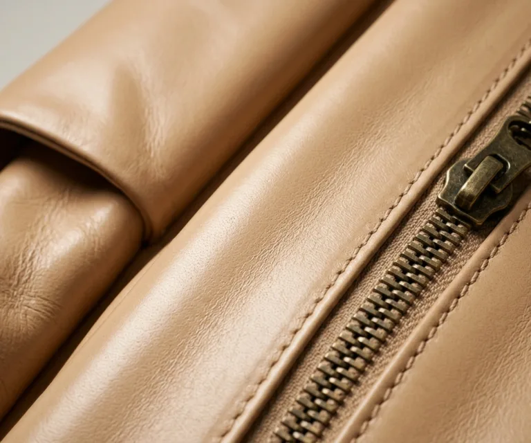 The Darrio Brown Leather Duffle Bag Macro Hardware Detail 1080x900