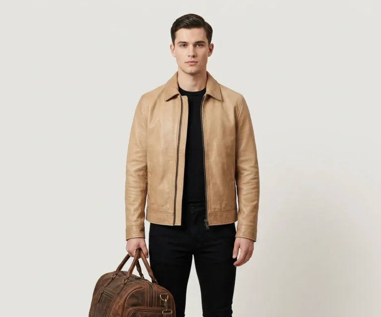 The Dale Duffle Vintage Distressed Brown Leather Duffle Bag Front View 1080x900