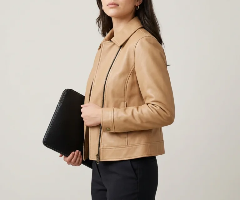 The Baxter Black Leather Laptop Sleeve 3/4 Profile 1080x900