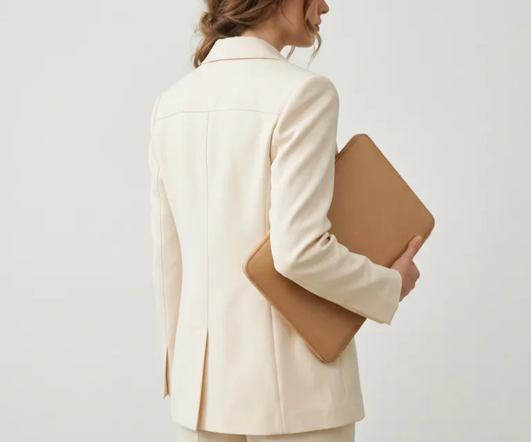 The Baxter Brown Leather Laptop Sleeve Rear Back View 1080x900