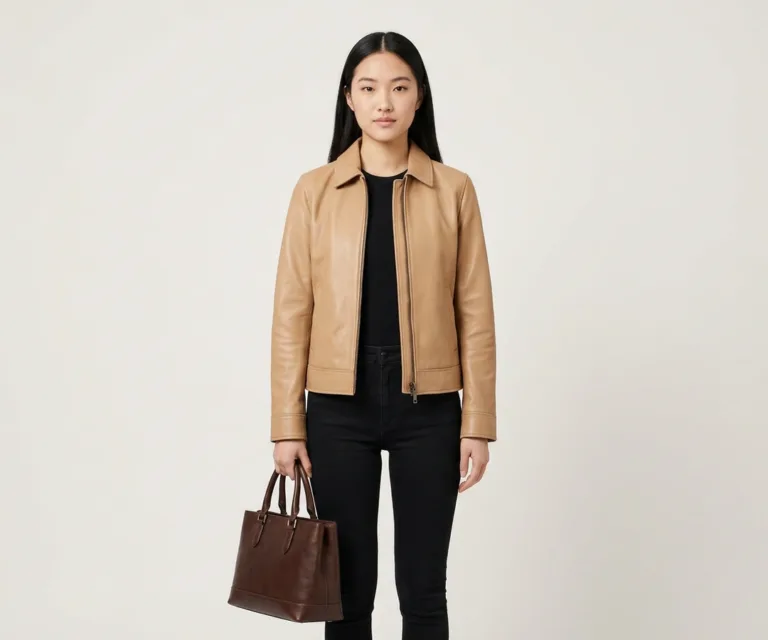 The Poet Brown Leather Tote Bag Front View 1080x900