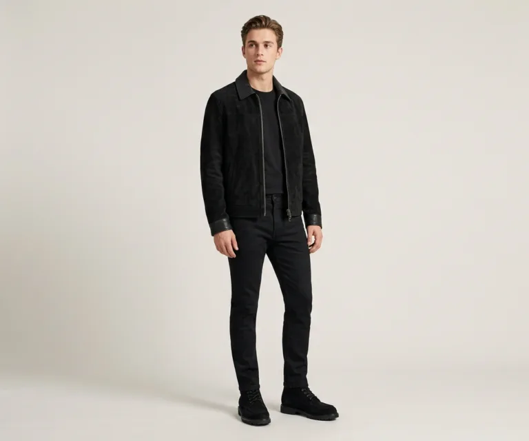 Bearman Moc Toe Black Suede Boots Lifestyle Studio 1080x900
