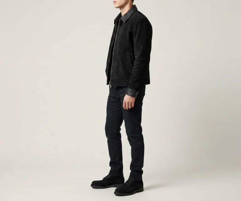 Carnell Moc Toe Black Suede Boots 3/4 Profile 1080x900