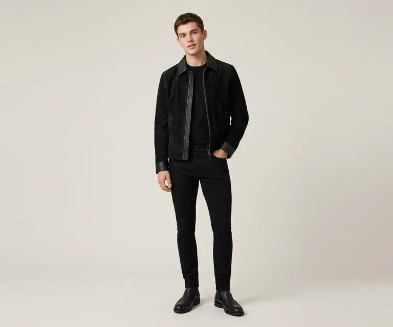 Carnell Moc Toe Black Suede Boots Lifestyle Studio 1080x900