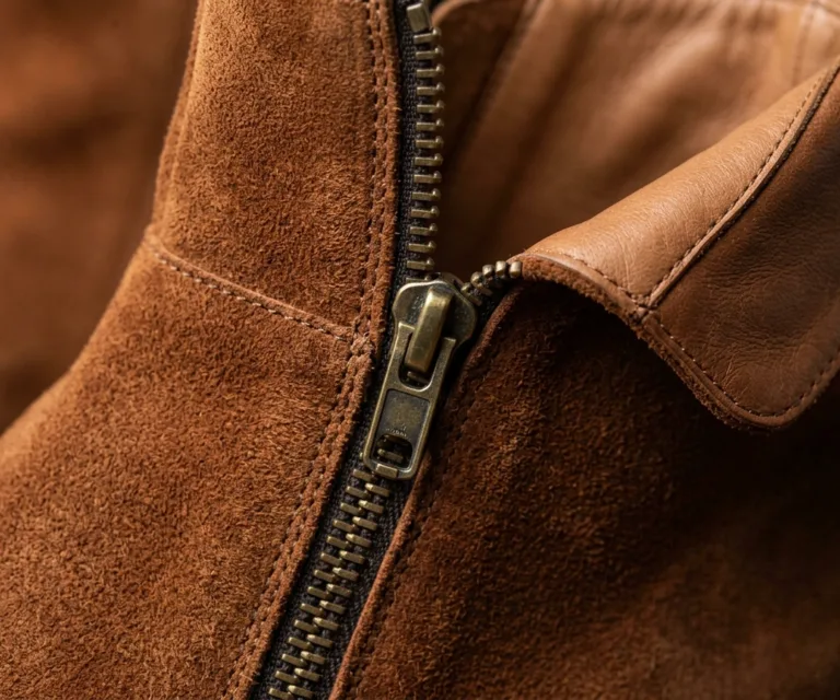 Clarkson Chelsea Brown Suede Leather Boots Macro Hardware Detail 1080x900