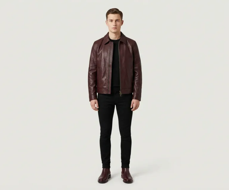 Clarkson Chelsea Maroon Leather Boots Front View 1080x900