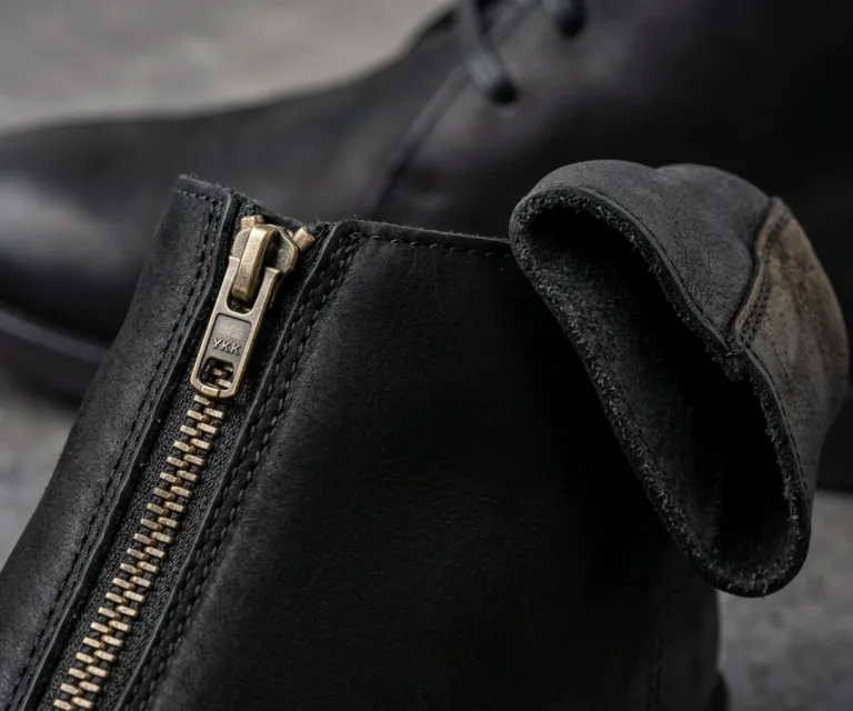 Corry Chukka Black Nubuck Leather Boots Macro Hardware Detail 1080x900