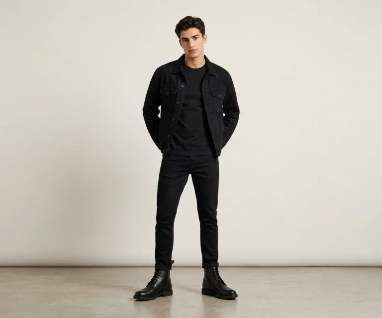 Duster Brogues Derby Black Leather Boots Lifestyle Studio 1080x900