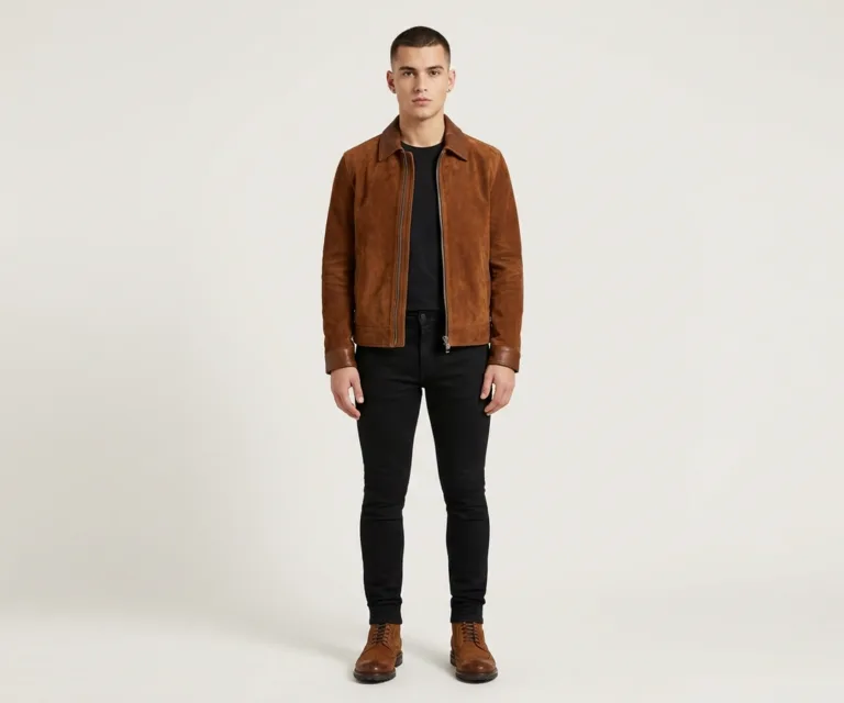 Duster Brogues Derby Brown Suede Leather Boots – StudGuard Front View 1080x900