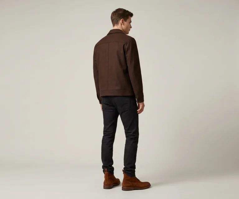 Knight Derby Brown Suede Leather Boots Rear Back View 1080x900