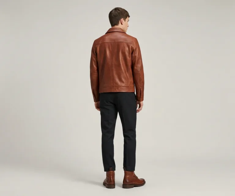 Knight Derby Burnt Copper Pullup Leather Boots – TerraGrip Rear Back View 1080x900