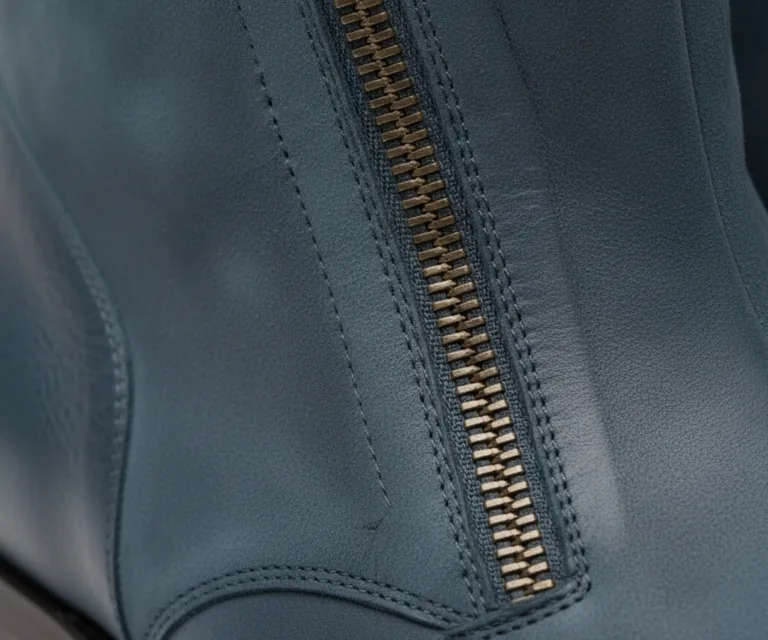 Knight Derby Midnight Blue Suede Leather Boots Macro Hardware Detail 1080x900