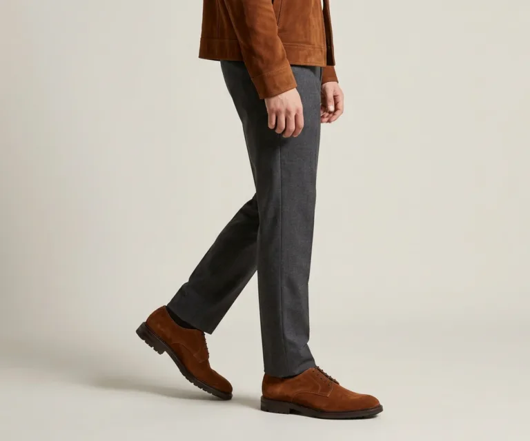 Attorney Derby Brown Suede Leather Shoes 3/4 Profile 1080x900