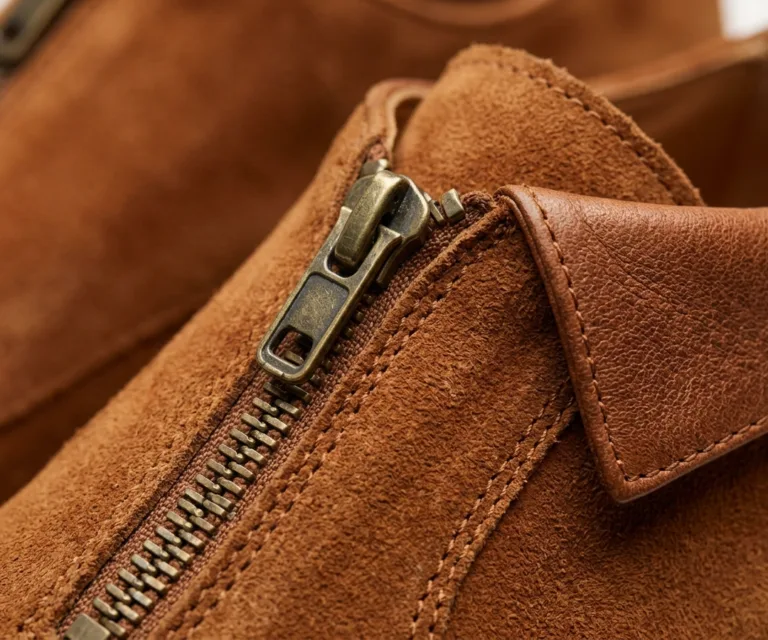Attorney Derby Brown Suede Leather Shoes Macro Hardware Detail 1080x900