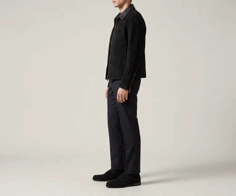 Baxton Black Suede Leather Loafers 3/4 Profile 1080x900
