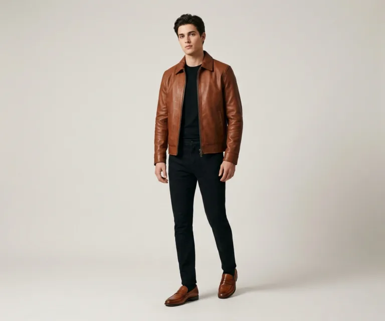 Baxton Brown Leather Loafers Lifestyle Studio 1080x900