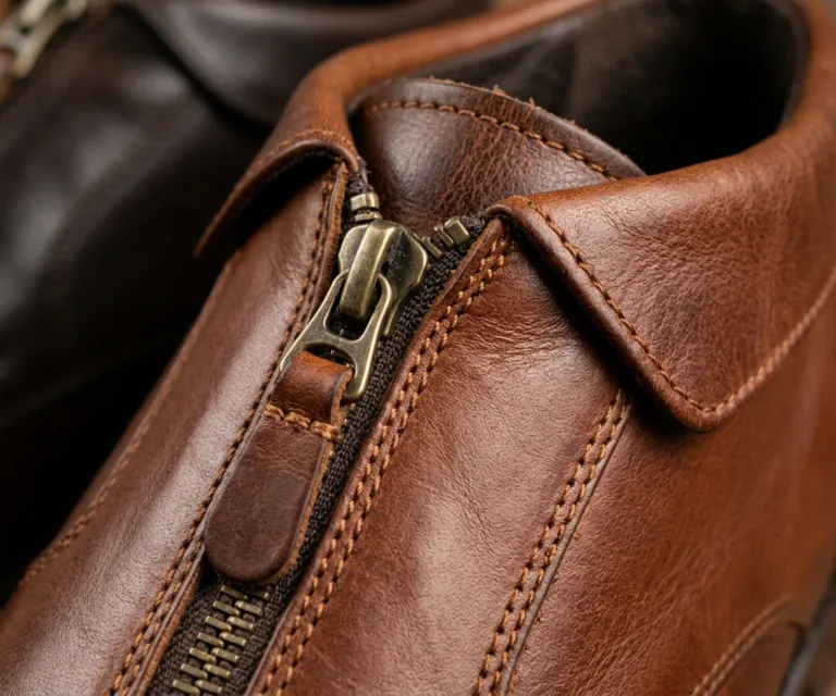 Dirk Brogues Derby Brown Oil Pullup Leather Shoes – StudGuard Macro Hardware Detail 1080x900