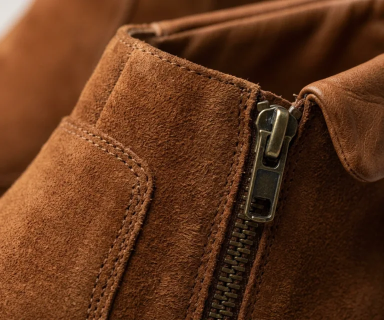 Dirk Brogues Derby Brown Suede Leather Shoes – StudGuard Macro Hardware Detail 1080x900