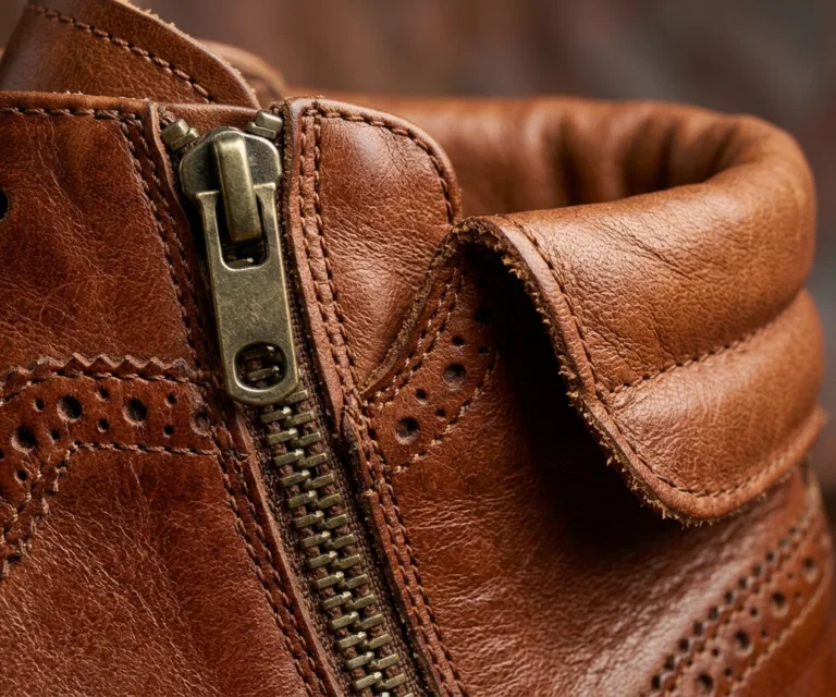 Dirk Brogues Derby Brown Leather Shoes – StudGuard Macro Hardware Detail 1080x900