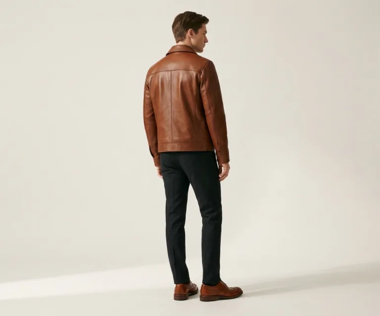 Dirk Brogues Derby Brown Leather Shoes – StudGuard Rear Back View 1080x900
