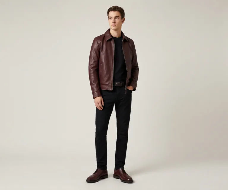 Dirk Brogues Derby Maroon Leather Shoes Lifestyle Studio 1080x900