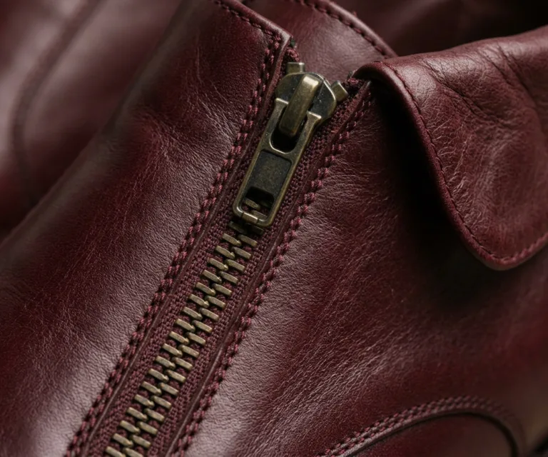 Dirk Brogues Derby Maroon Leather Shoes Macro Hardware Detail 1080x900