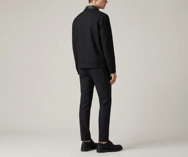 Dirk Brogues Derby Black Nubuck Leather Shoes Rear Back View 1080x900