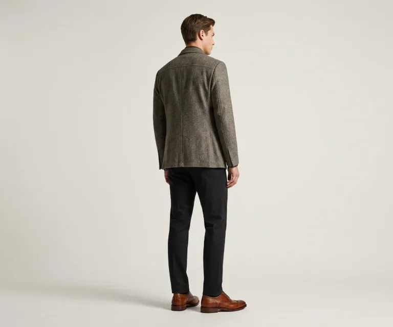 Greyson Brogues Oxford Brown Leather Shoes Rear Back View 1080x900