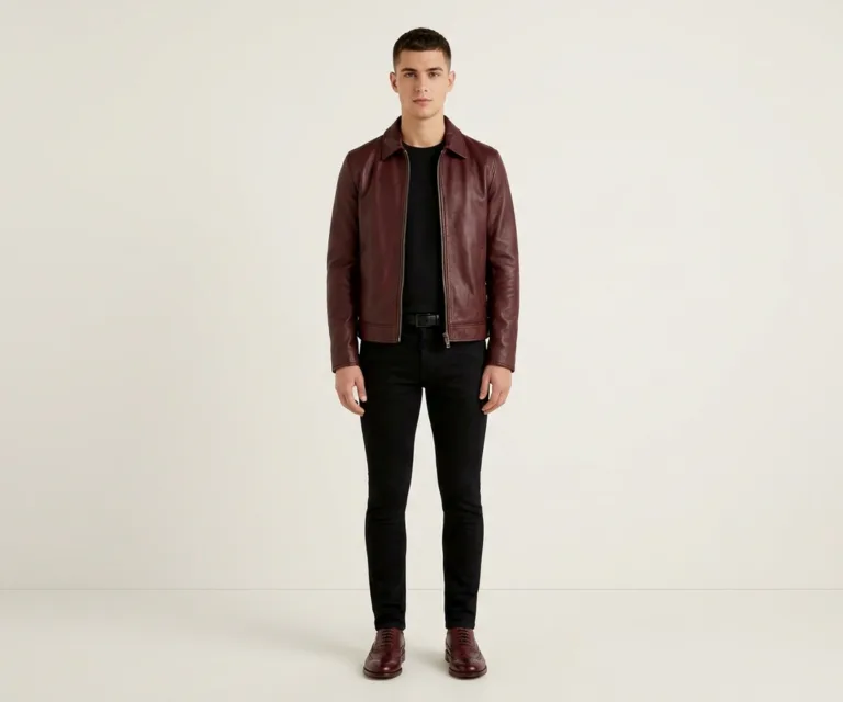 Greyson Brogues Oxford Maroon Leather Shoes Front View 1080x900