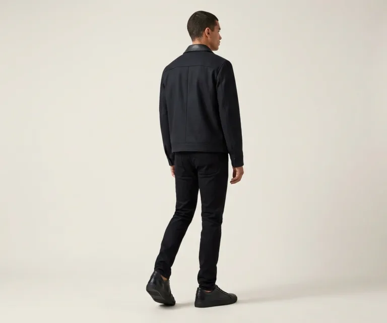 Carter Runn Black Leather Sneakers Rear Back View 1080x900