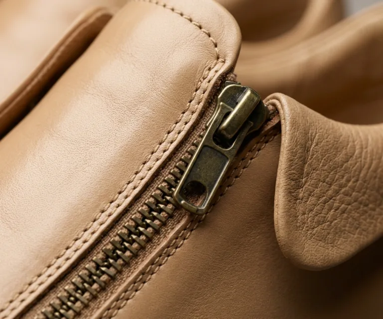 Carter Runn Tan Leather Sneakers Macro Hardware Detail 1080x900