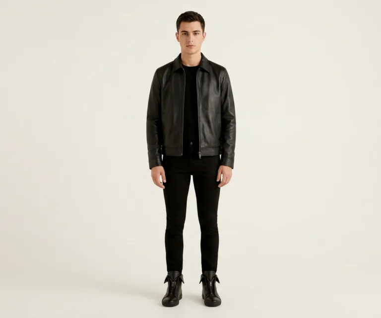 Marty High Top Black Leather Sneakers Front View 1080x900