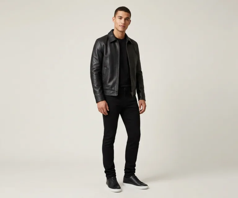 Murphy Low Top Black Leather Sneakers Lifestyle Studio 1080x900