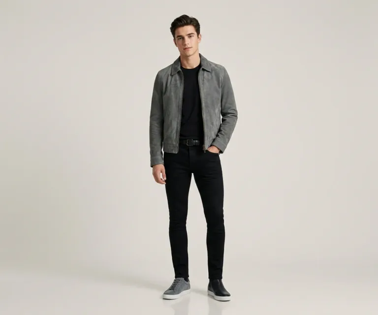 Murphy Low Top Grey Suede Leather Sneakers Lifestyle Studio 1080x900