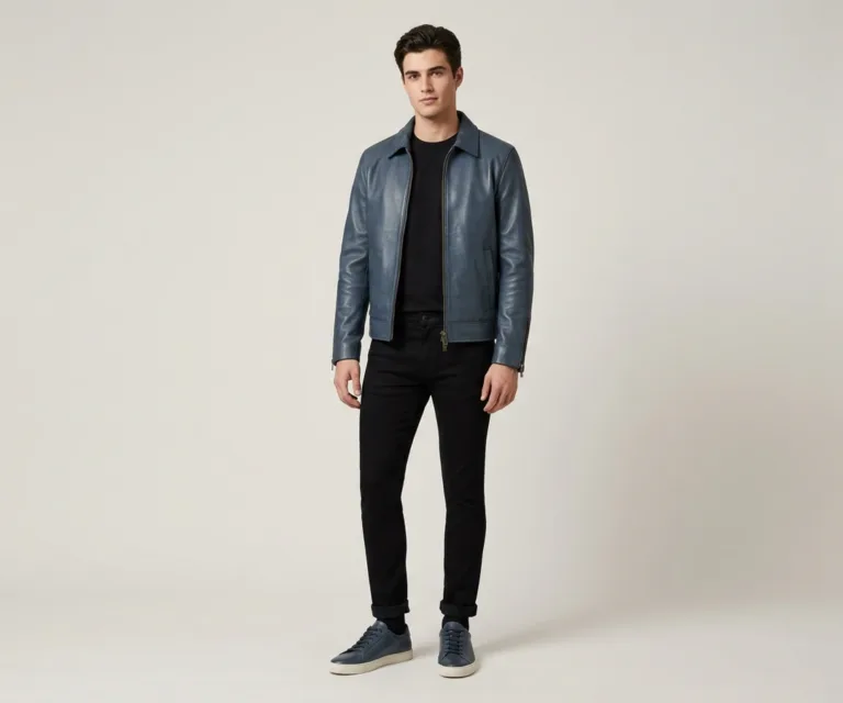 Murphy Low Top Midnight Blue Leather Sneakers Lifestyle Studio 1080x900