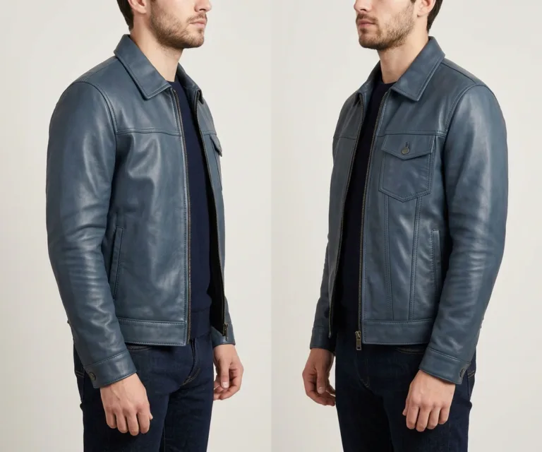 Conard Blue Denim Trucker Jacket 3/4 Profile 1080x900