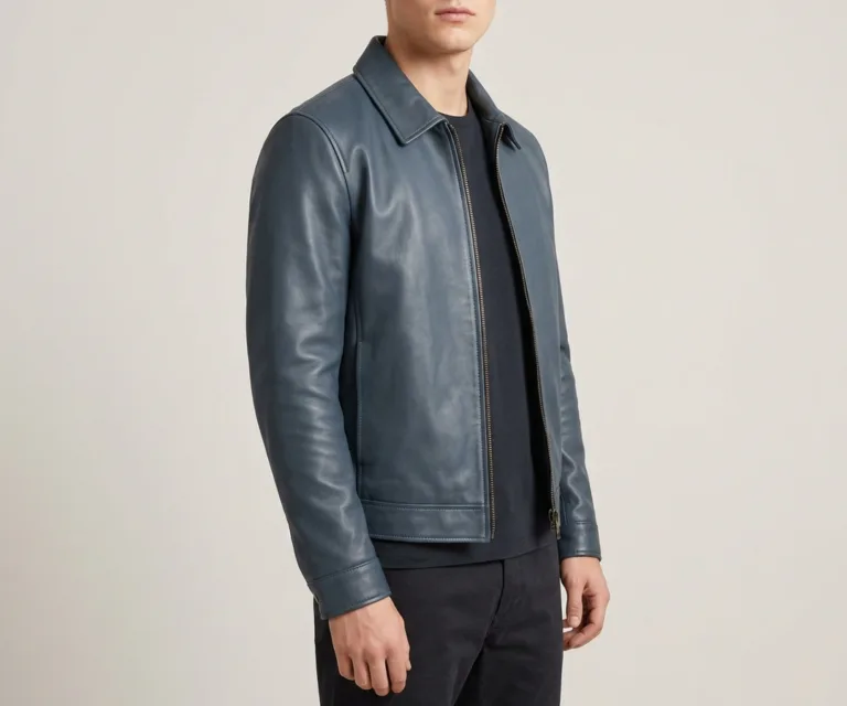 Conard Dark Blue Denim Trucker Jacket 3/4 Profile 1080x900