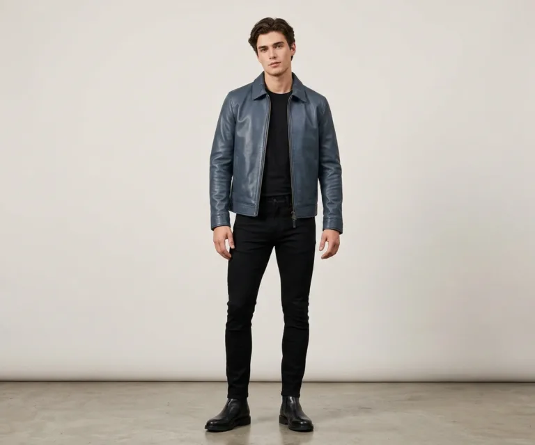 Conard Dark Blue Denim Trucker Jacket Lifestyle Studio 1080x900