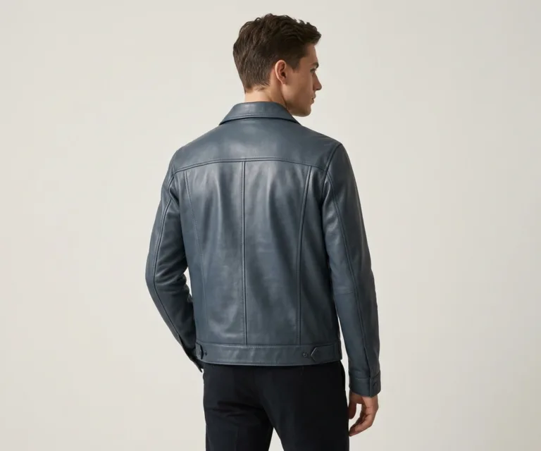 Conard Dark Blue Denim Trucker Jacket Rear Back View 1080x900