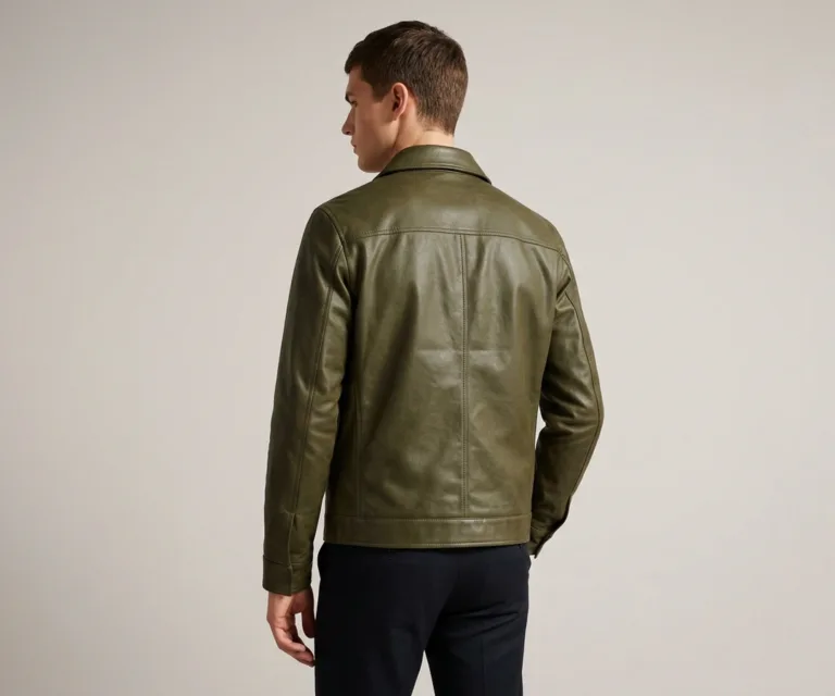 Irwin Olive Waxed Canvas Field Jacket Rear Back View 1080x900