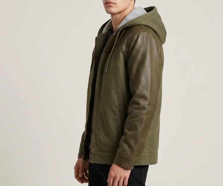 Marlo Olive Canvas Hooded Work Jacket 3/4 Profile 1080x900