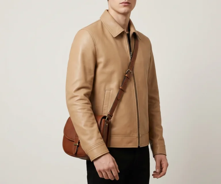 The Sandra Brown Leather Saddle Bag 3/4 Profile 1080x900