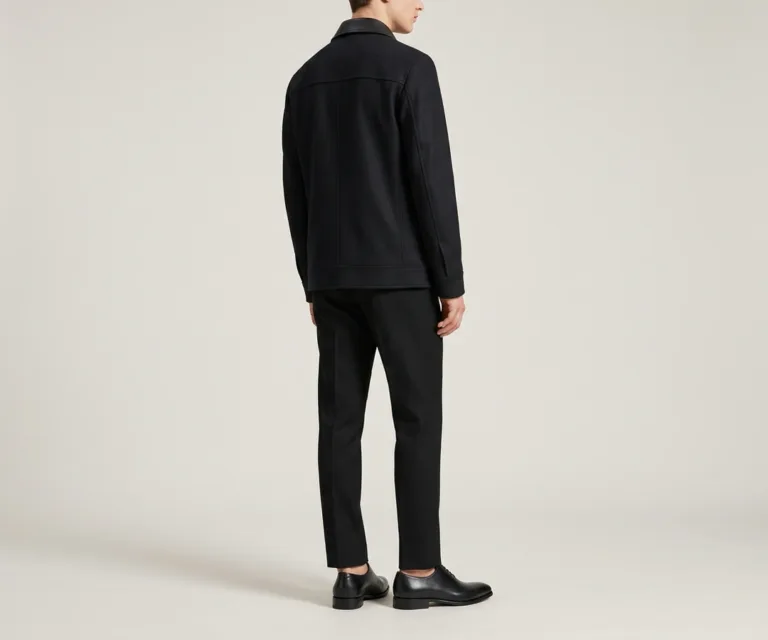 Director Wholecut Black Leather Shoes Rear Back View 1080x900